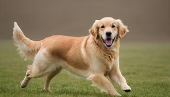 ai genererad gyllene retriever, hund fotografering, husdjur djur- foto