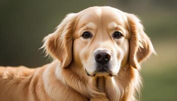 ai genererad gyllene retriever, hund fotografering, husdjur djur- foto