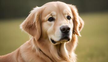 ai genererad gyllene retriever, hund fotografering, husdjur djur- foto