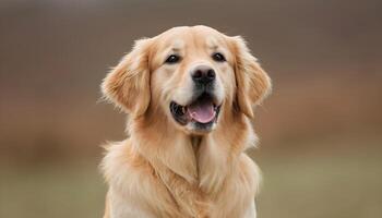 ai genererad gyllene retriever, hund fotografering, husdjur djur- foto