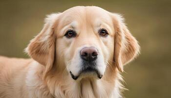 ai genererad gyllene retriever, hund fotografering, husdjur djur- foto