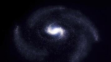 Plats animering bakgrund med nebulosa, stjärnor. de mjölkig sätt, de galax och de nebulosa. animering galax blå i Plats foto