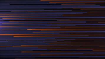 abstrakt streck och rader. horisontell rader på vänster blå på rätt röd rör på sig mot varje Övrig. animering av ömsesidigt genomträngande neon rader fyllning mörk bakgrund foto