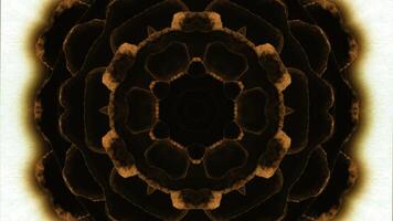 abstrakt kalejdoskop bakgrund. animation. lysande rader skapande symmetrisk kalejdoskop strukturera. foto