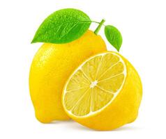 citron isolerad på vit bakgrund foto