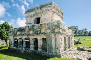 arkeologisk webbplats av tulum, mexico foto