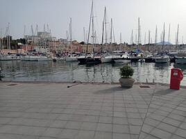 en Yacht hamn på de procida ö, golf av Neapel, Italien foto