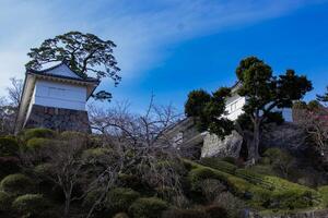 de Port av odawara slott i kanagawa foto