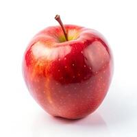 ai genererad färsk röd äpple isolerat på vit bakgrund foto