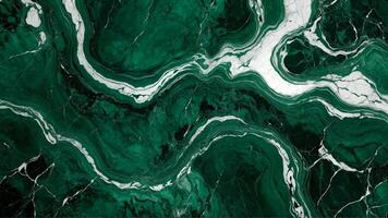 ai genererad elegant smaragd- marmor yta med rik vit ådring foto