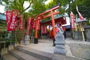 en traditionell Port på japansk helgedom foto