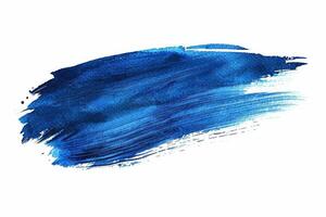 ai genererad blå borsta stroke konstnärlig vit bakgrund foto