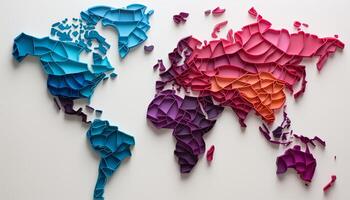 ai genererad värld Karta - abstrakt bakgrund foto