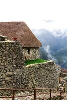 machu picchu detalj peru söder Amerika vägg och trappa foto