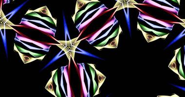 kalejdoskopisk mönster på mörk bakgrund i vibrerande färger foto