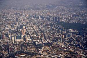 mexico city flygfoto från flygplan foto