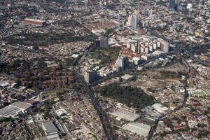 mexico city flygfoto från flygplan foto