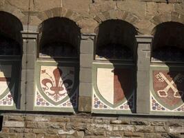 gammal palats palazzo vecchio detalj florens Italien foto