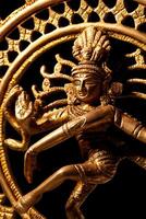 staty av indisk hindu Gud shiva nataraja herre av dansa foto