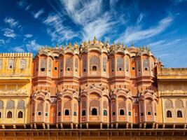 hawa mahal palats av de vindar, jaipur, rajasthan foto