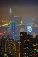 hong kong skyskrapor horisont stadsbild se foto