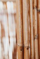 skön naturlig brun bambu bakgrund foto