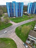 antenn se av bostads- egendom på norr luton stad av England Storbritannien. Mars 19:e, 2024 foto