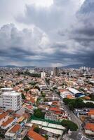 arial se från de norr område av de stad sao paulo, Brasilien. foto