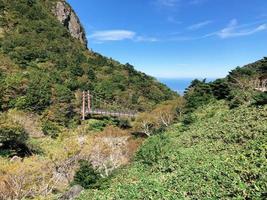 utsikt från hallasan vulkan. ön Jeju, Sydkorea foto