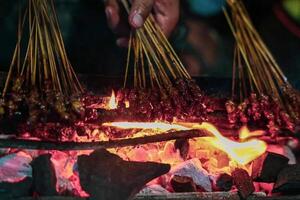 Foto av satay mat från indonesien