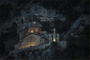 berat, Albanien, 2024 - st. Marys kyrka, mangalem foto