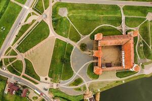 se från de höjd av de mir slott i Vitryssland och de parkera på en sommar dag.vitryssland foto