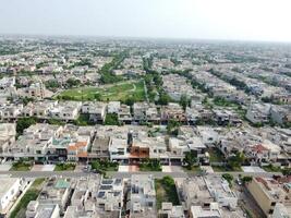 Drönare se av huvudstad stad i pakistan foto