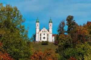 kalvarienbergkirche chuch i dålig tolz stad i Bayern, Tyskland foto