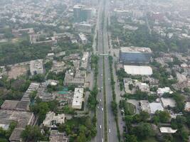 antenn se av stad lahore i pakistan på 2023-07-16 foto