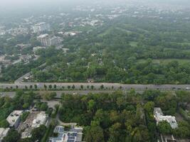 antenn se av stad lahore i pakistan på 2023-07-16 foto