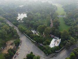 antenn se av stad lahore i pakistan på 2023-07-16 foto