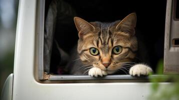 ai genererad porträtt katt katt är en söt katt och en roliga, bra humör.de se söt och är Bra husdjur, lätt till höja som pets.it är en lekfull, tillgiven sällskapsdjur och är en favorit av de vårdgivare. foto