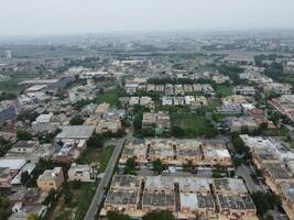 antenn se av dha fas-6, huvud fyrkant, en små stad på 2023-07-18 i lahore pakistan. foto