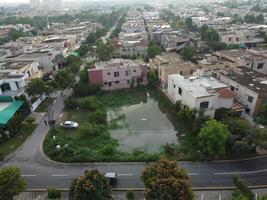 antenn se av bostads- är på 2024-07-22 i lahore, pakistan foto