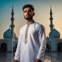 ai genererad indisk muslim man foto