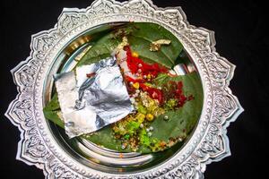 indisk rupa paan masala på betel blad topp se foto