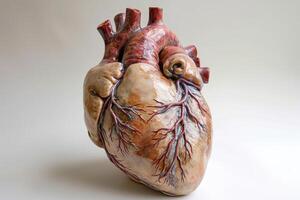 ai genererad invecklad konstnär anatomisk hjärta. generera ai foto
