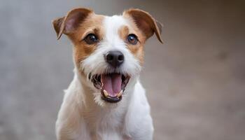 modig domkraft russell terrier i natur, hund fotografi foto