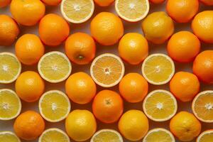 ai genererad orange frukt bakgrund, färsk och friska orange frukt visa foto
