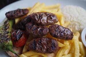 traditionell turkiska kök köttbulle akhisar kofte foto