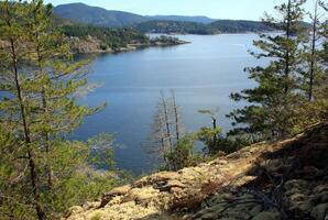 solsken kust, väst kust, pacific kust, brittiskt columbia, kanada foto