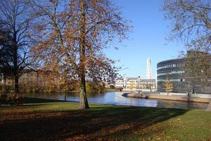 de modern Centrum och de historisk Centrum av de stad. foto