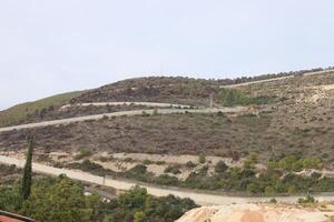 landskap i de bergen i nordlig israel. foto