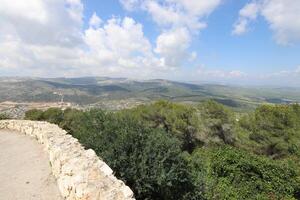 landskap i de bergen i nordlig israel. foto